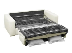 Canapé 3 Places Convertible Express 100% Cuir De Buffle Blanc Matelas 14 Cm. DELECTEA II 13 Canapé 3 Places Convertible Express 100% Cuir De Buffle Blanc Matelas 14 Cm. DELECTEA II -Canapé Soldes Boutique canape 4004863