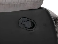 Canapé 2 Places Relax En Microfibre Et Simili TOLZANO - Gris Et Noir -Canapé Soldes Boutique canape 401761