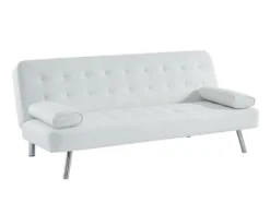 Canapé Convertible Clic-clac En Simili MICHELLE II - Blanc -Canapé Soldes Boutique canape 403093