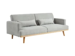 Canapé 3 Places Convertible Clic-clac En Tissu ESME - Gris Clair -Canapé Soldes Boutique canape 403385