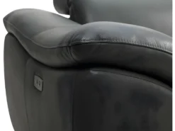 Canapé D'angle Relax électrique En Cuir RINETO - Anthracite - Angle Droit -Canapé Soldes Boutique canape 404531