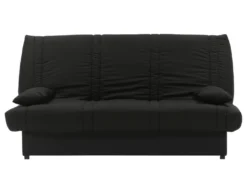 Canapé Convertible Clic-clac 100% Coton Avec Coffre De Rangement FARWEST II - Noir Coussins Noir -Canapé Soldes Boutique canape 405067