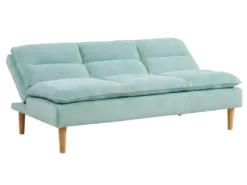 Canapé 3 Places Convertible Clic-clac En Tissu CHARLISE - Vert D'eau -Canapé Soldes Boutique canape 406741