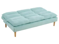 Canapé 3 Places Convertible Clic-clac En Tissu CHARLISE - Vert D'eau -Canapé Soldes Boutique canape 406745