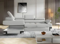 Canapé D'angle Convertible En Simili DAMIEN II - Blanc - Angle Gauche 9 Canapé D'angle Convertible En Simili DAMIEN II - Blanc - Angle Gauche -Canapé Soldes Boutique canape 420919