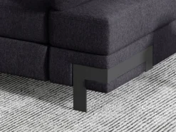 Canapé D'angle Convertible En Tissu DAMIEN II - Anthracite - Angle Gauche -Canapé Soldes Boutique canape 421377