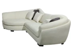 Canapé D'angle Cuir De Buffle 5 Places CAIPI - Ivoire - Angle Gauche De Pascal Morabito -Canapé Soldes Boutique canape 425931