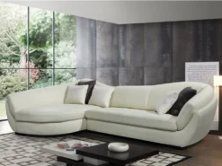 Canapé D'angle Cuir De Buffle 5 Places CAIPI - Ivoire - Angle Gauche De Pascal Morabito