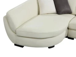 Canapé D'angle Cuir De Buffle 5 Places CAIPI - Ivoire - Angle Gauche De Pascal Morabito -Canapé Soldes Boutique canape 425935