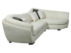 Canapé D'angle Cuir De Buffle 5 Places CAIPI - Ivoire - Angle Droit De Pascal Morabito -Canapé Soldes Boutique canape 425959