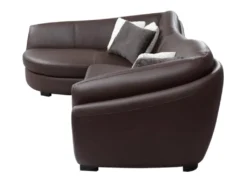 Canapé D'angle Cuir De Buffle 5 Places CAIPI - Marron - Angle Gauche De Pascal Morabito -Canapé Soldes Boutique canape 425967