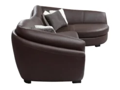 Canapé D'angle Cuir De Buffle 5 Places CAIPI - Marron - Angle Droit De Pascal Morabito -Canapé Soldes Boutique canape 425977