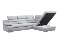 Canapé D'angle Convertible En Tissu PYLOS - Gris Clair - Angle Droit 11 Canapé D'angle Convertible En Tissu PYLOS - Gris Clair - Angle Droit -Canapé Soldes Boutique canape 426051