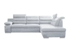 Canapé D'angle Convertible En Tissu PYLOS - Gris Clair - Angle Droit 12 Canapé D'angle Convertible En Tissu PYLOS - Gris Clair - Angle Droit -Canapé Soldes Boutique canape 426053