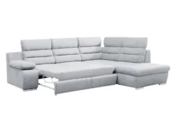 Canapé D'angle Convertible En Tissu PYLOS - Gris Clair - Angle Droit 10 Canapé D'angle Convertible En Tissu PYLOS - Gris Clair - Angle Droit -Canapé Soldes Boutique canape 426055