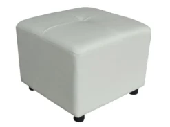 Canapé D'angle Cuir De Buffle 5 Places Et Pouf CAIPI - Ivoire - Angle Droit -Canapé Soldes Boutique canape 427059