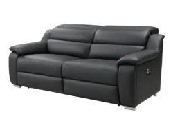 Canapé 3 Places Relax électrique En Cuir ARENA III - Noir -Canapé Soldes Boutique canape 433295