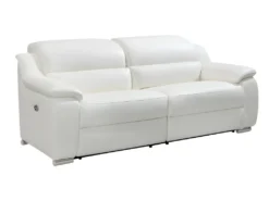 Canapé 3 Places Relax électrique En Cuir ARENA III - Ivoire -Canapé Soldes Boutique canape 433425