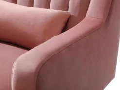 Canapé D'angle MEYREUIL En Velours - Vieux Rose - Angle Gauche -Canapé Soldes Boutique canape 448953