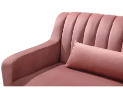 Canapé D'angle MEYREUIL En Velours - Vieux Rose - Angle Gauche -Canapé Soldes Boutique canape 448957