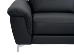 Canapé D'angle Relax électrique En Cuir OLBIA - Noir - Angle Droit -Canapé Soldes Boutique canape 450657