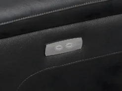 Canapé D'angle Relax électrique En Cuir OLBIA - Noir - Angle Gauche -Canapé Soldes Boutique canape 450679