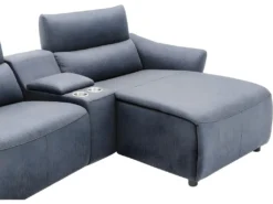 Canapé D'angle Relax électrique En Tissu EIVOR - Gris - Angle Droit -Canapé Soldes Boutique canape 451689