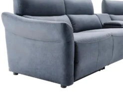 Canapé D'angle Relax électrique En Tissu EIVOR - Gris - Angle Droit -Canapé Soldes Boutique canape 451693