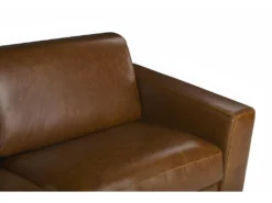 Canapé 3 Places Convertible Express 100% Cuir De Buffle Vintage Caramel Matelas 14cm DELECTEA II -Canapé Soldes Boutique canape 474095