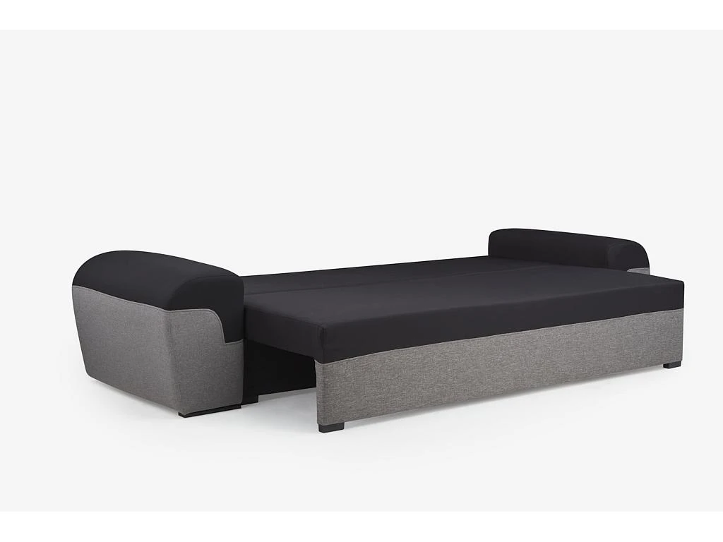 Canapé 3 Places Convertible GABY En Tissu - Bicolore Noir Et Gris Clair 7 Canapé 3 Places Convertible GABY En Tissu - Bicolore Noir Et Gris Clair – Image 7