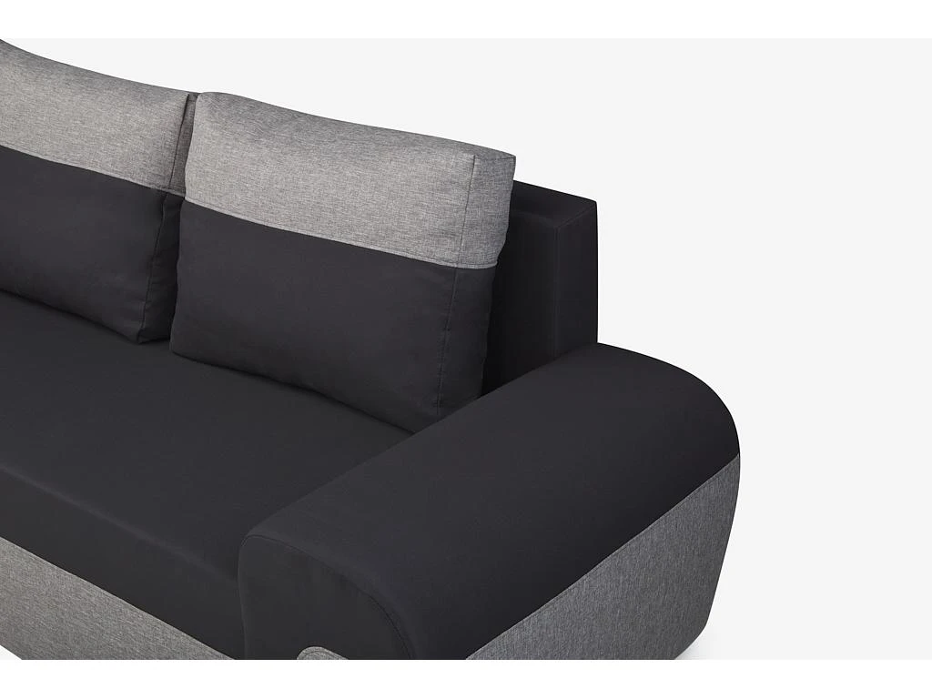 Canapé 3 Places Convertible GABY En Tissu - Bicolore Noir Et Gris Clair 10 Canapé 3 Places Convertible GABY En Tissu - Bicolore Noir Et Gris Clair – Image 10