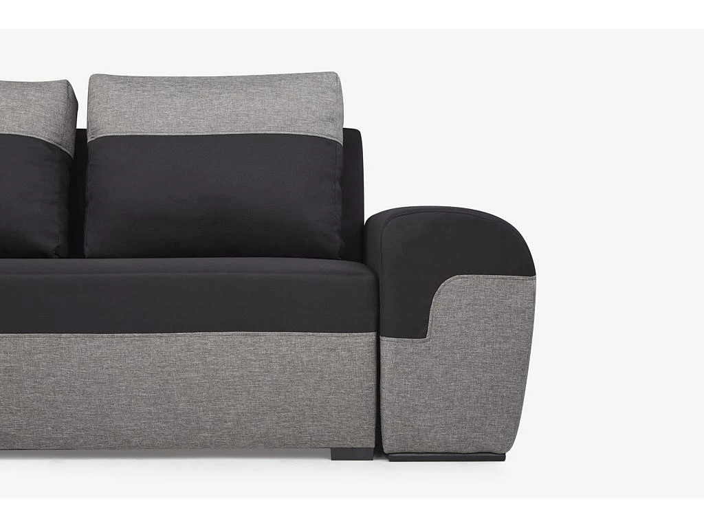 Canapé 3 Places Convertible GABY En Tissu - Bicolore Noir Et Gris Clair 9 Canapé 3 Places Convertible GABY En Tissu - Bicolore Noir Et Gris Clair – Image 9