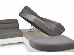 Canapé D'angle Convertible En Tissu Et Simili MYSEN - Blanc Et Gris - Angle Droit 24 Canapé D'angle Convertible En Tissu Et Simili MYSEN - Blanc Et Gris - Angle Droit -Canapé Soldes Boutique canape 474653