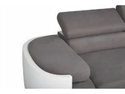 Canapé D'angle Convertible En Tissu Et Simili MYSEN - Blanc Et Gris - Angle Droit 26 Canapé D'angle Convertible En Tissu Et Simili MYSEN - Blanc Et Gris - Angle Droit -Canapé Soldes Boutique canape 474655