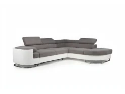 Canapé D'angle Convertible En Tissu Et Simili MYSEN - Blanc Et Gris - Angle Droit 19 Canapé D'angle Convertible En Tissu Et Simili MYSEN - Blanc Et Gris - Angle Droit -Canapé Soldes Boutique canape 474661