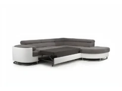 Canapé D'angle Convertible En Tissu Et Simili MYSEN - Blanc Et Gris - Angle Droit 21 Canapé D'angle Convertible En Tissu Et Simili MYSEN - Blanc Et Gris - Angle Droit -Canapé Soldes Boutique canape 474663