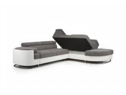 Canapé D'angle Convertible En Tissu Et Simili MYSEN - Blanc Et Gris - Angle Droit 20 Canapé D'angle Convertible En Tissu Et Simili MYSEN - Blanc Et Gris - Angle Droit -Canapé Soldes Boutique canape 474667