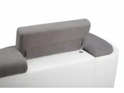 Canapé D'angle Convertible En Tissu Et Simili MYSEN - Blanc Et Gris - Angle Droit 23 Canapé D'angle Convertible En Tissu Et Simili MYSEN - Blanc Et Gris - Angle Droit -Canapé Soldes Boutique canape 474671