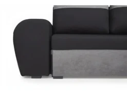 Canapé D'angle Réversible Et Convertible En Tissu GABY - Bicolore Noir Et Gris Clair -Canapé Soldes Boutique canape 474721