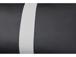 Canapé D'angle Réversible En Simili TALITA - Noir Et Bande Blanche -Canapé Soldes Boutique canape 474733