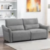 Canapé 3 Places Relax électrique En Tissu RAGNAR - Gris