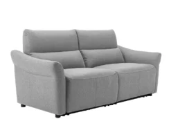 Canapé 3 Places Relax électrique En Tissu RAGNAR - Gris -Canapé Soldes Boutique canape 480633