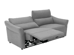 Canapé 3 Places Relax électrique En Tissu RAGNAR - Gris -Canapé Soldes Boutique canape 480635