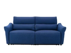 Canapé 3 Places Relax électrique En Tissu RAGNAR - Bleu -Canapé Soldes Boutique canape 480639