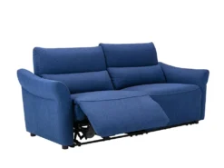 Canapé 3 Places Relax électrique En Tissu RAGNAR - Bleu -Canapé Soldes Boutique canape 480645