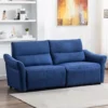 Canapé 3 Places Relax électrique En Tissu RAGNAR - Bleu