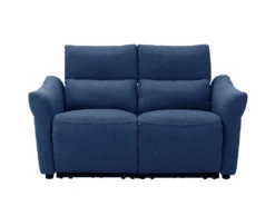 Canapé 2 Places Relax électrique En Tissu RAGNAR - Bleu -Canapé Soldes Boutique canape 480661