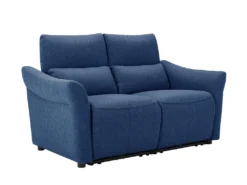 Canapé 2 Places Relax électrique En Tissu RAGNAR - Bleu -Canapé Soldes Boutique canape 480663