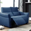 Canapé 2 Places Relax électrique En Tissu RAGNAR - Bleu