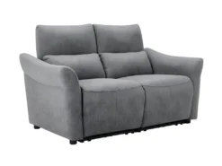 Canapé 2 Places Relax électrique En Tissu RAGNAR - Gris -Canapé Soldes Boutique canape 480677